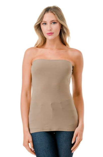 Nude Fitted Tube Top