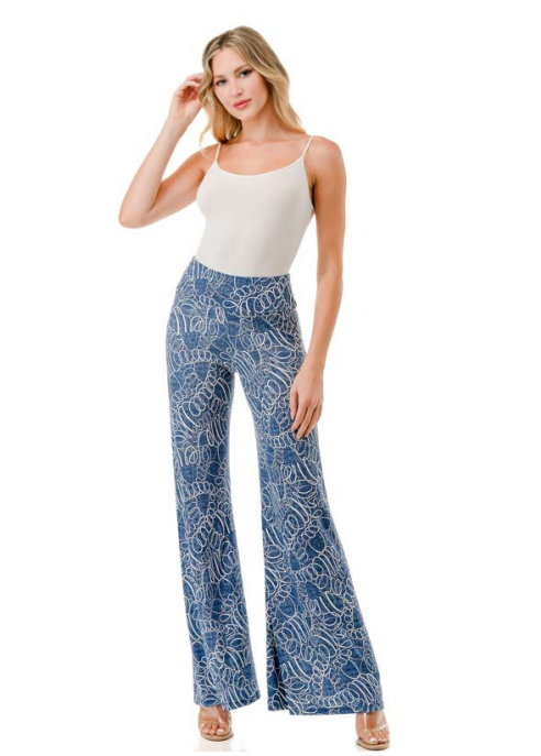 Coil Printed Palazzo Pants