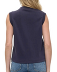 Zipper Detail Scuba Tank Top