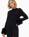 Removable Faux Fur Cuff Sweater