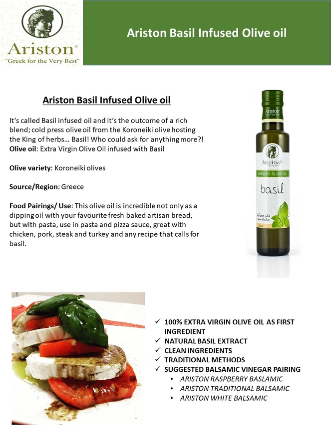 Basil Infused Olive Oil - 8.45oz
