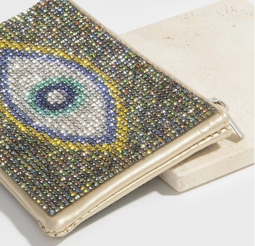 Large Evil Eye Pave Coin Purse