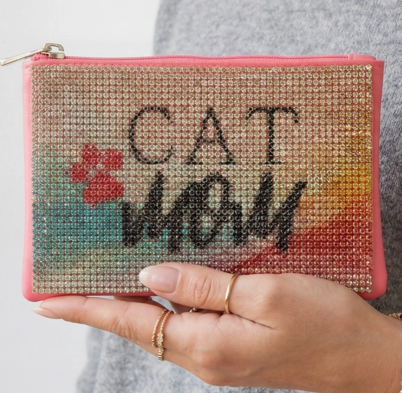 Cat Mom Pave Coin Purse
