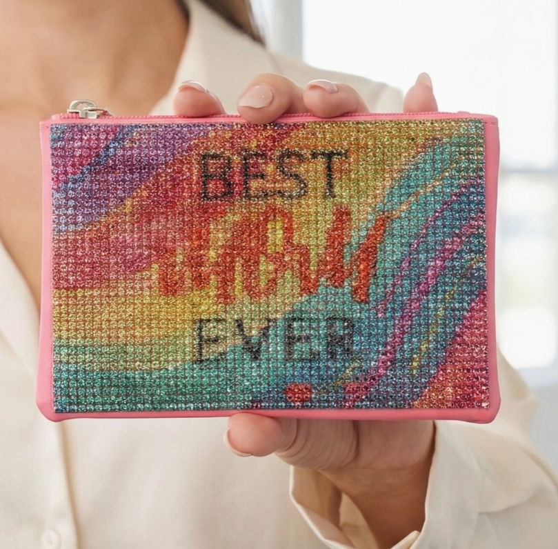 Best Mom Ever Pave Coin Purse