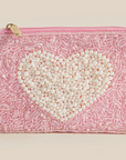 Pearl Heart Beaded Coin Purse