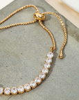 Pave Tennis Cz Adjustable Bracelet