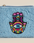 Beaded Hamsa Hand Eye Coin Purse