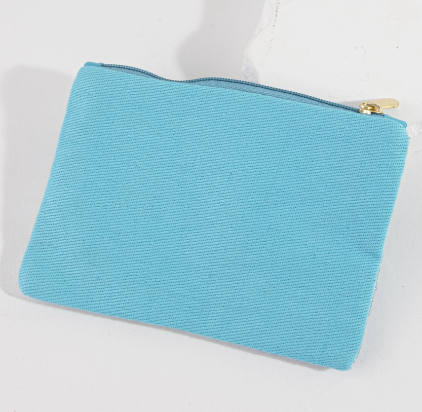 Bee Kind Slogan Beaded Coin Pouch