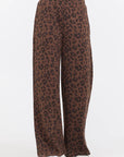 Leopard Printed Clous Fleece Pant