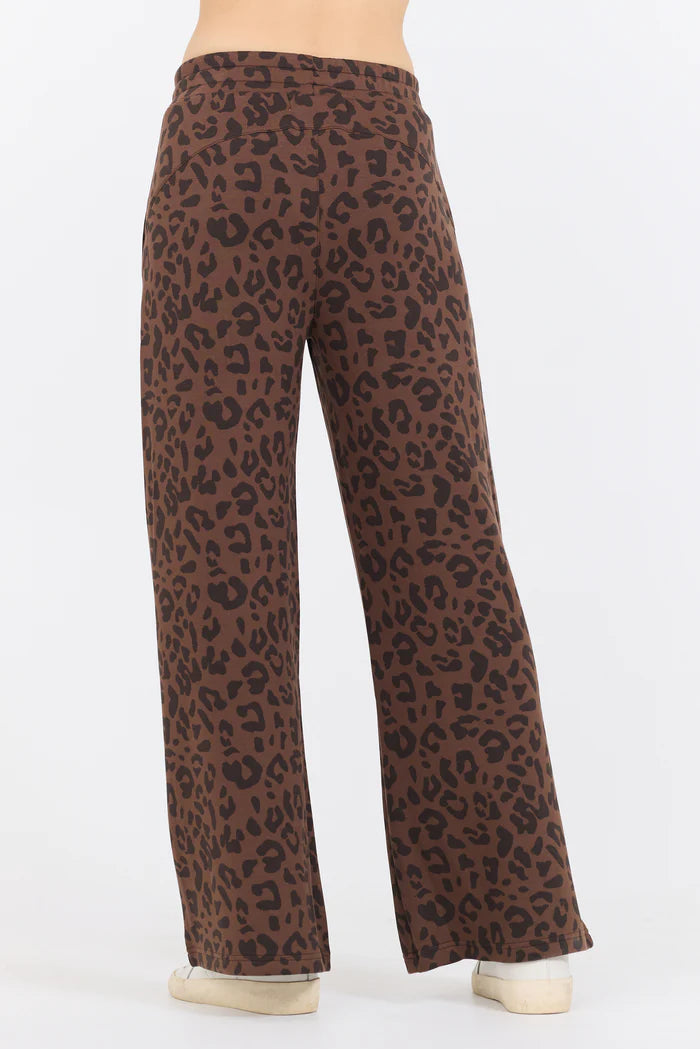 Leopard Printed Clous Fleece Pant