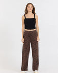 Leopard Printed Clous Fleece Pant