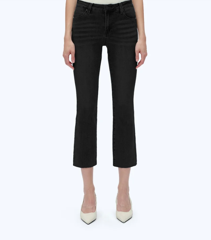 Mid Rise Straight Jeans - Black
