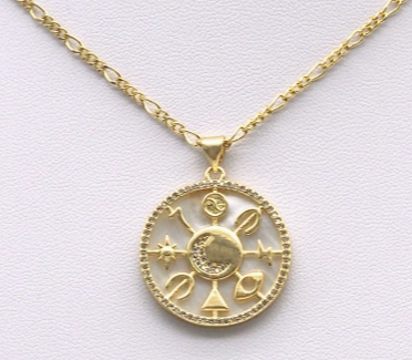 Celestial Compass Round Charm
