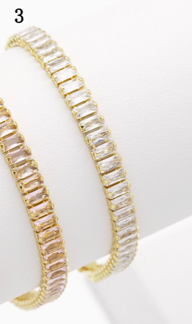 Baguette Clear CZ Bracelet
