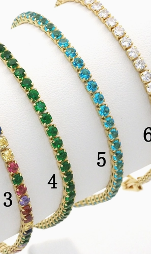 Blue CZ Tennis Bracelet
