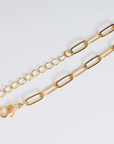 Paperclip Chain Drop Charm Necklace