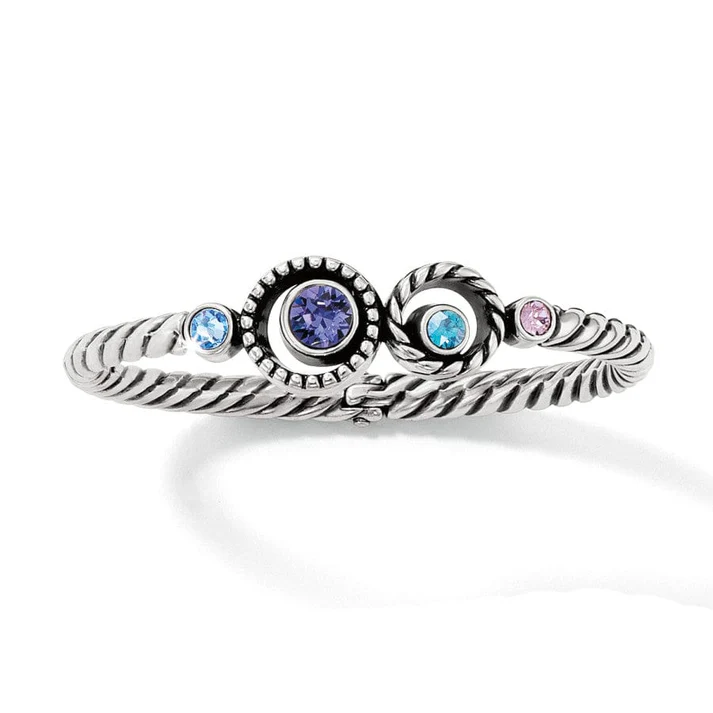 Sil/Tanz Halo Hinged Bangle
