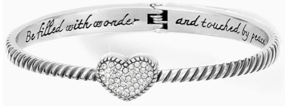 Celestia Heart Hinged Bangle