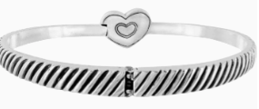 Celestia Heart Hinged Bangle