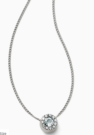 Silver Illumina Mini Solitaire Necklace