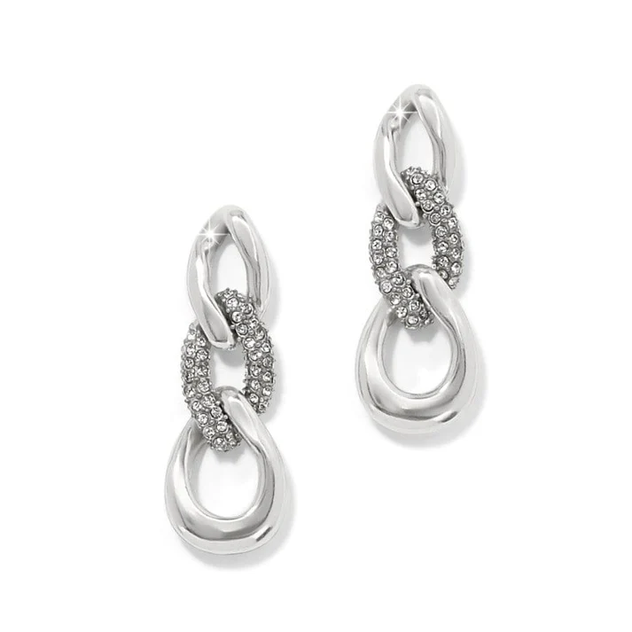 Cleo Pave Silver Drop Link