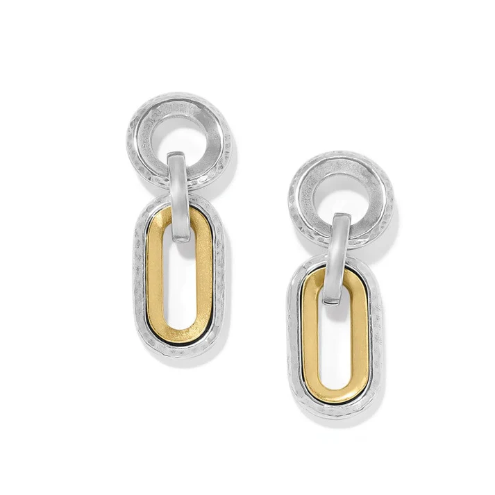Medici Two Tone Drop Earrings