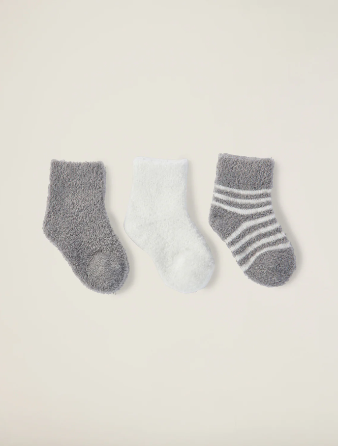 CozyChic Lite® Infant Sock Set - Pewter