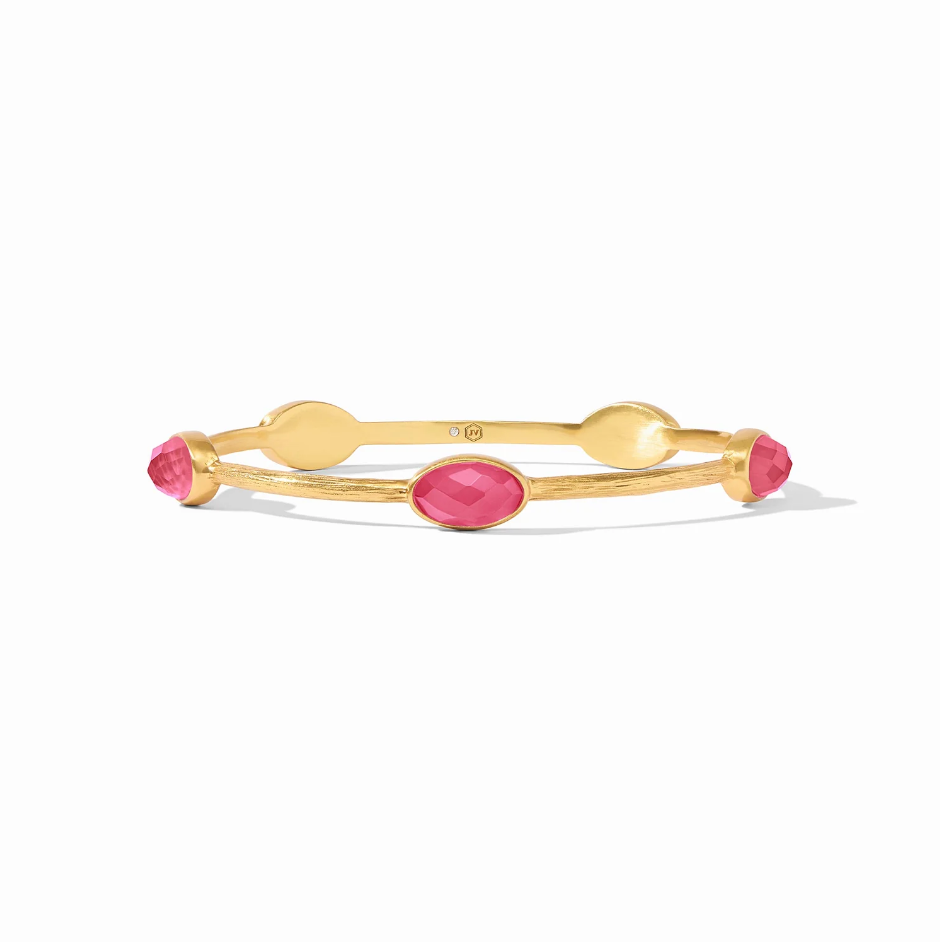 Ivy Stone Bangle - Iridescent Raspberry