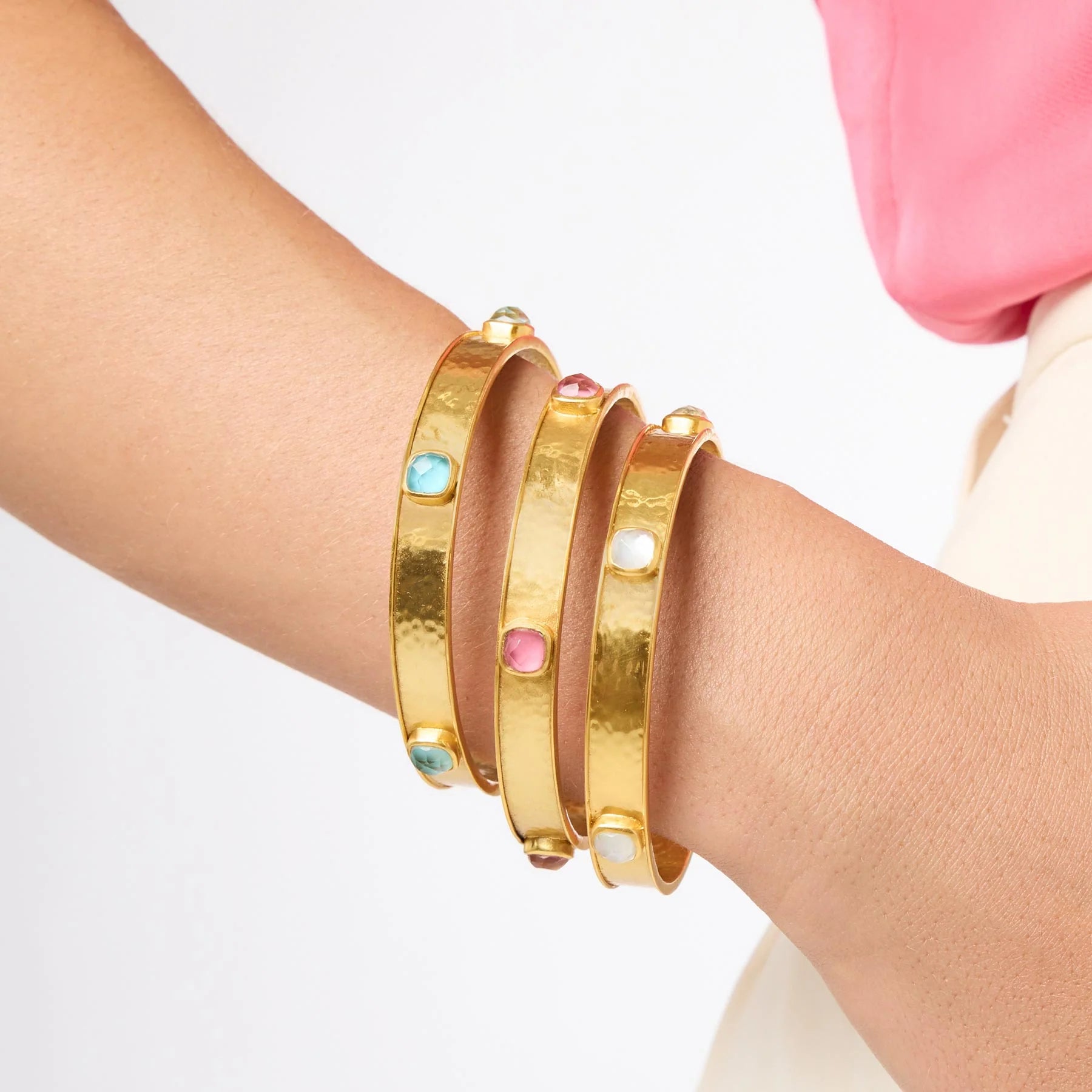 Catalina Stone Bangle - Iridescent Rose