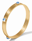 Catalina Stone Bangle - Chalcedony Blue