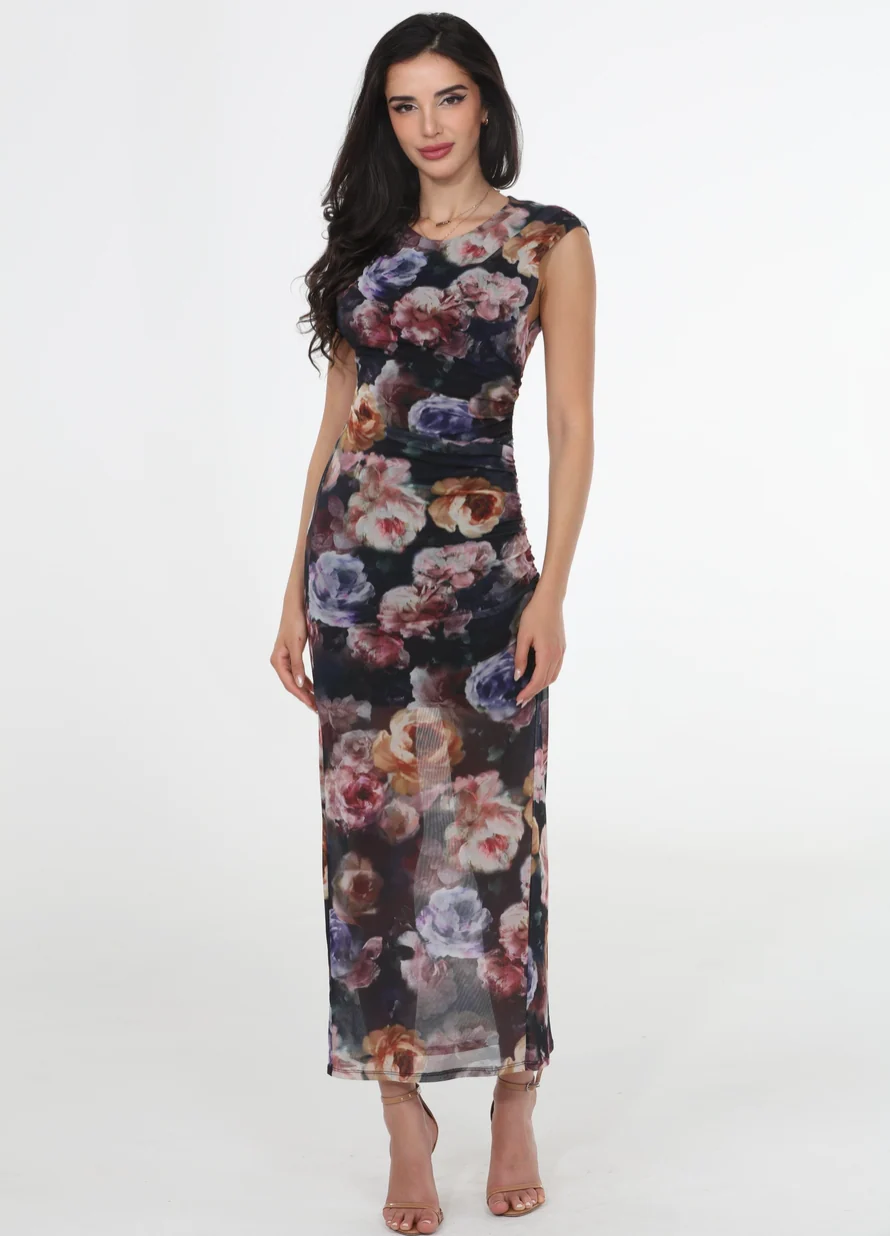 Floral Mesh Dress