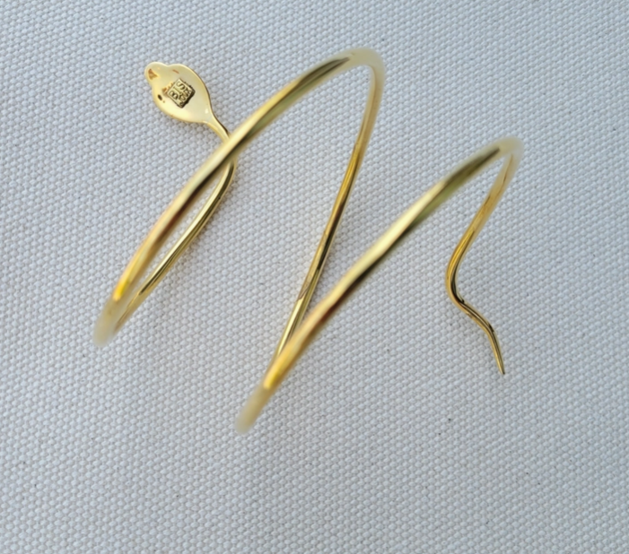 Brass Cobra Snake Cuff