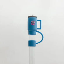 Load image into Gallery viewer, Straw Toppers Blue Cup