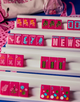 Springtime Safari Tiles - Wild Pink