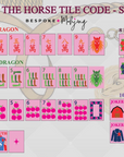 Year of the Horse Tiles - Saddle Pink