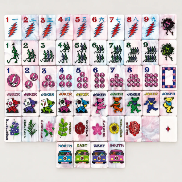 Grateful Dead Tiles - Rose Pink Pearl