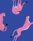 Flirty Leopards Mat - Cobalt Blue