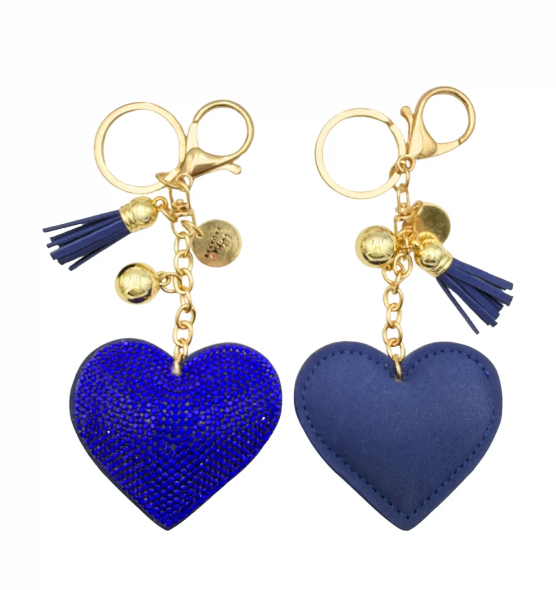 Heart Charm - Cobalt Blue
