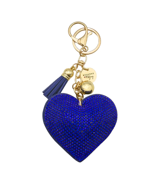 Heart Charm - Cobalt Blue