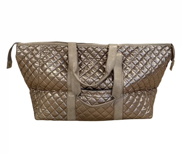 Patch Perfect Quilted Tote - Gold