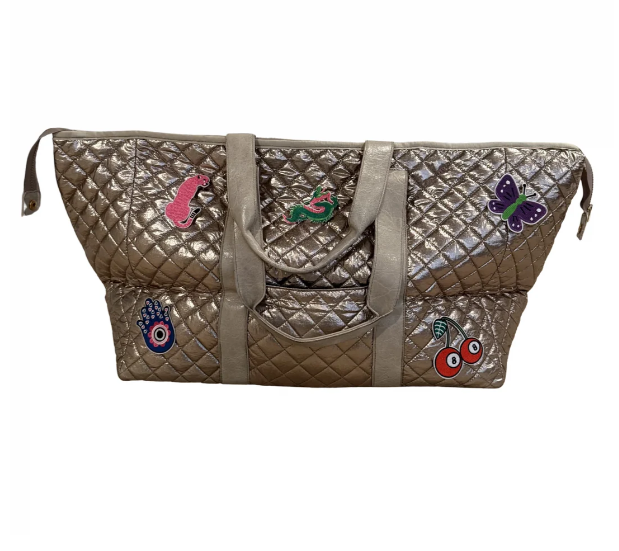 Patch Perfect Quilted Tote - Gold