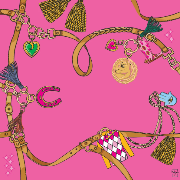 Double Sided Mat - Year of Horse Pink