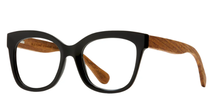 Nora Blue Light Glasses - Onyx/Walnut