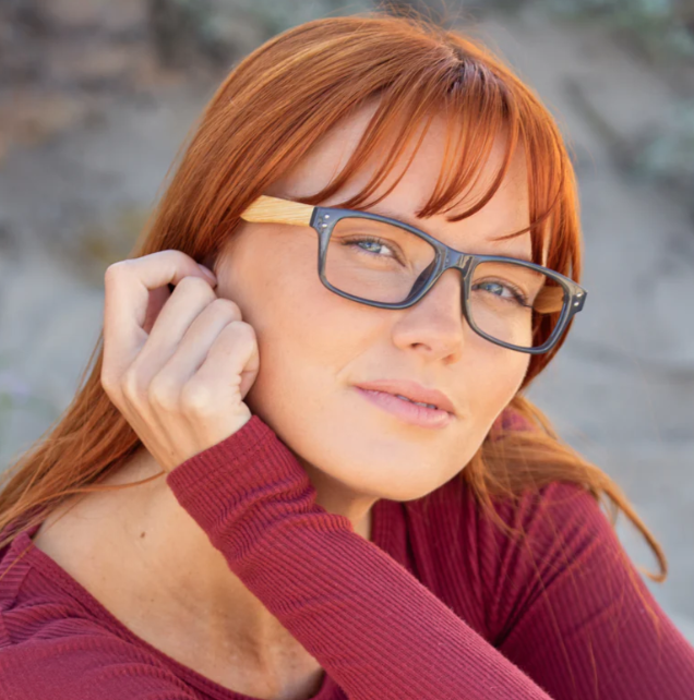 Fremont Blue Light Glasses - Grey/Bamboo