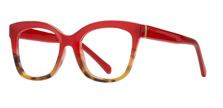 Morgan Blue Light Glasses - Red/Brown