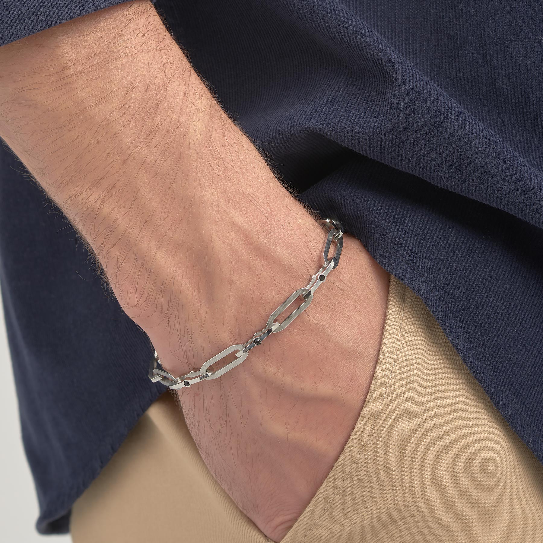 Mens Bike Chain Link Bracelet