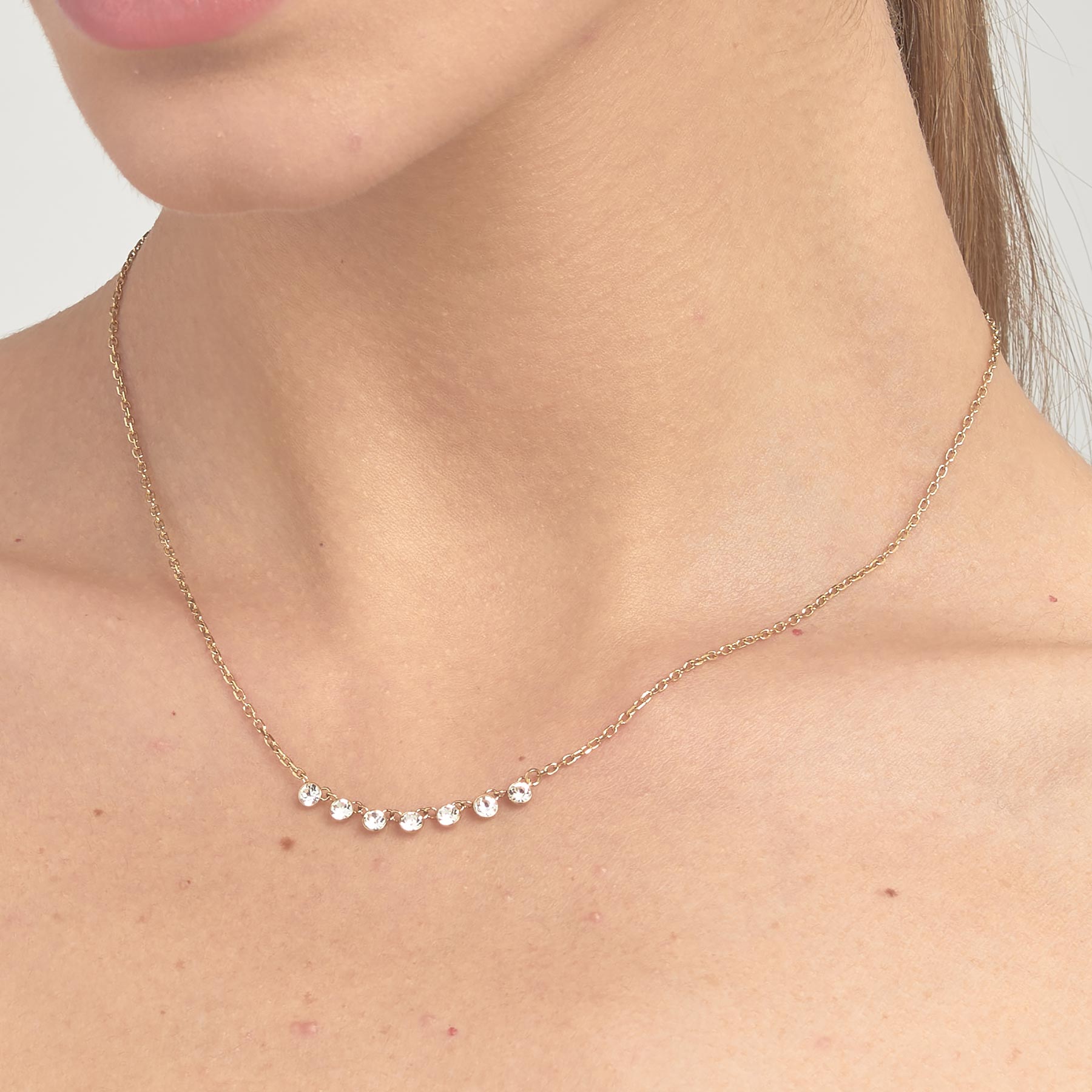 Symphonia Small Crystals Necklace - Gold