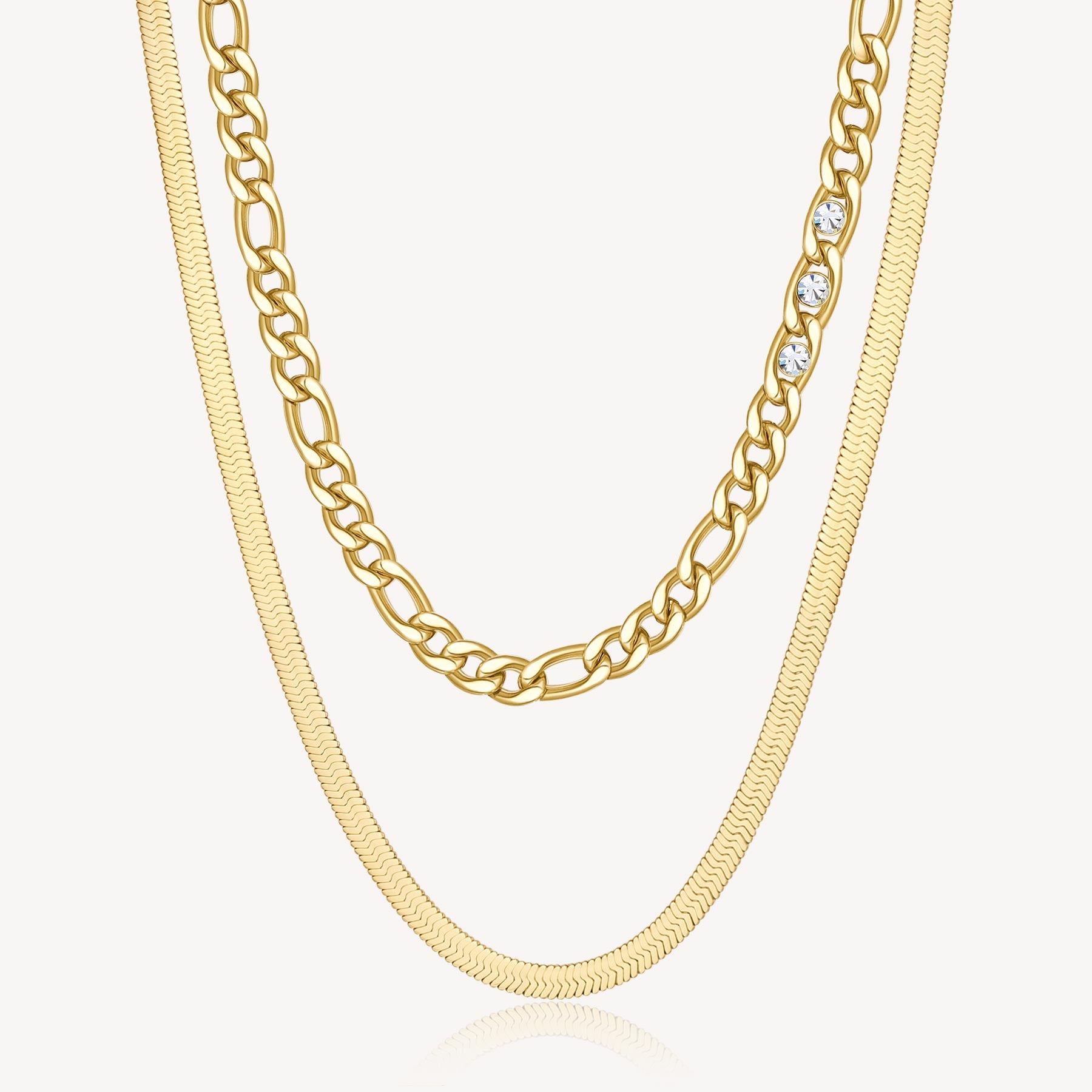Symphonia Double Strand Necklace - Gold