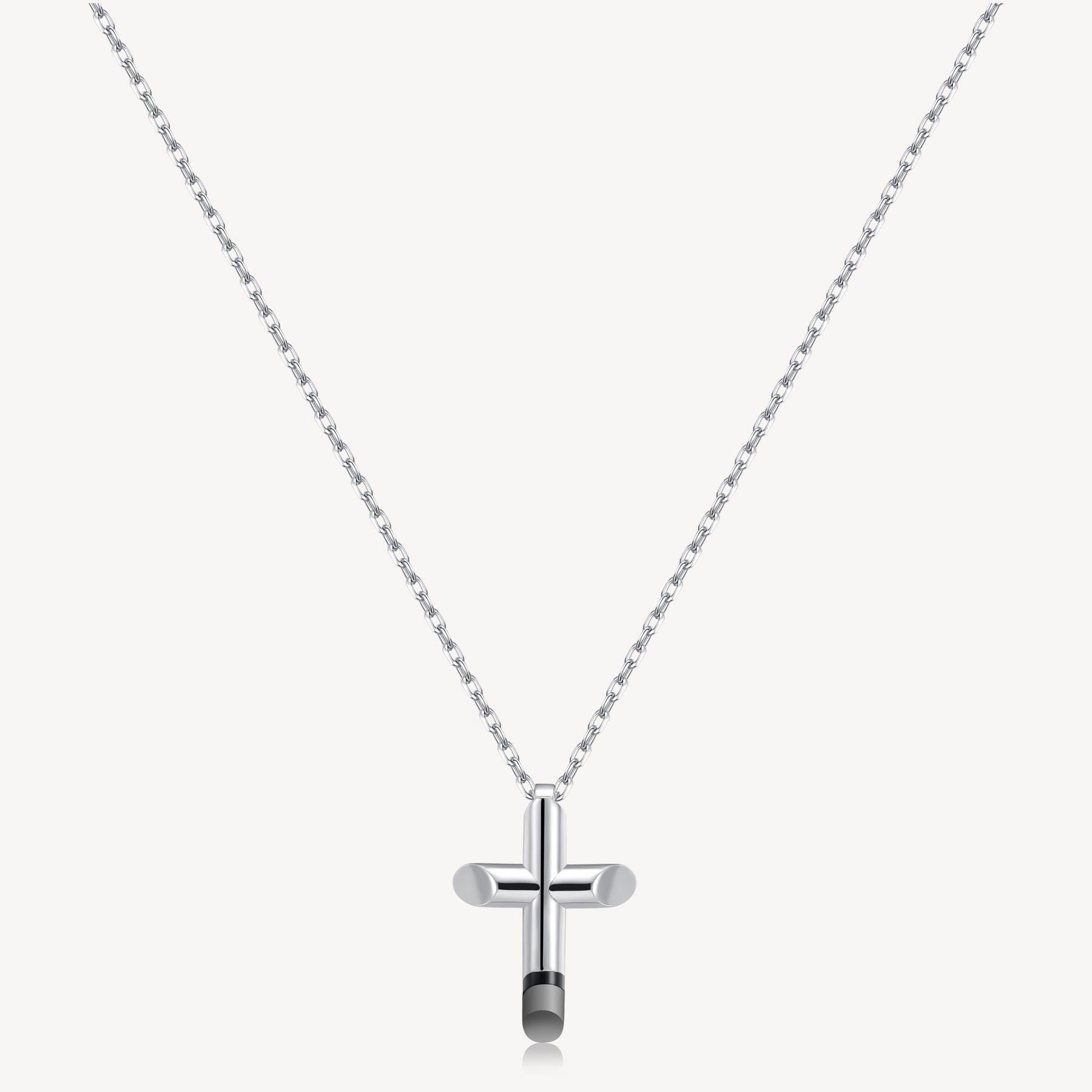 Mens Comfort Fit Matte Cross Necklace