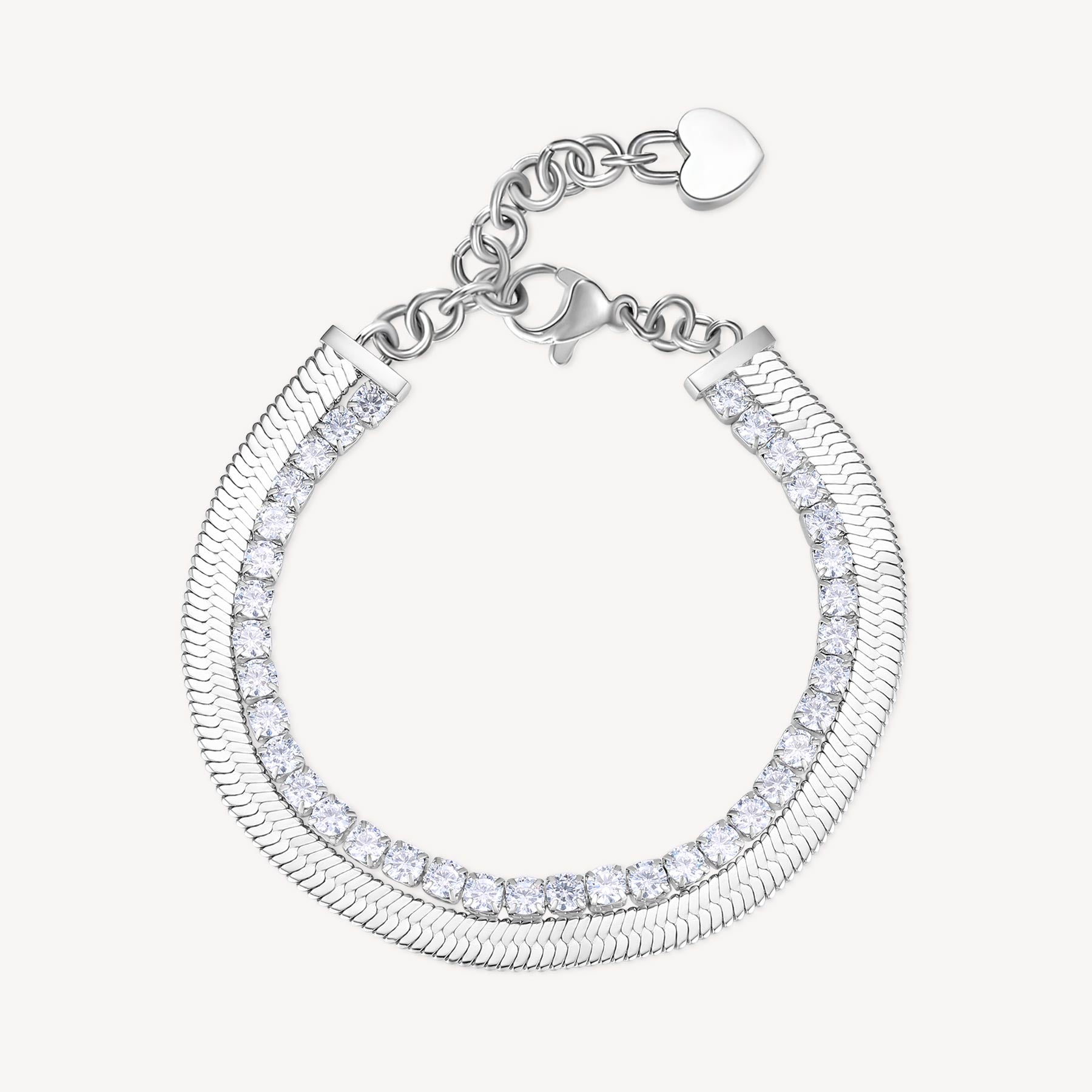 Love 2 Chain Tennis Bracelet